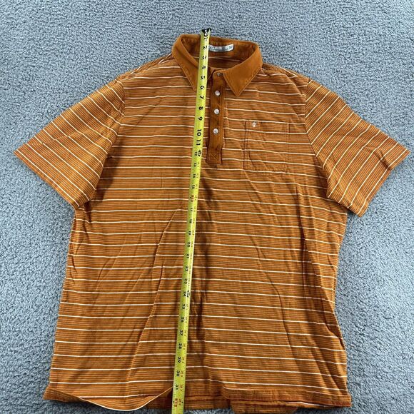 Criquet Orange Striped Polo Shirt - Picture 4 of 6